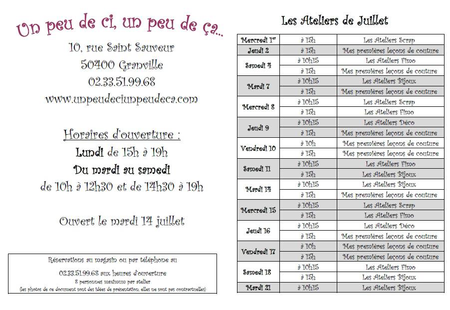 ateliers juillet 2015